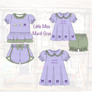Fornitura di fabbrica disegni personalizzabili Mardi Gras stili di abbigliamento per bambini set di nuovi prodotti all'ingrosso abbigliamento per bambini da Puresun - Product Image 2