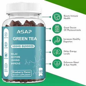 Extrait de thé vert naturel OEM Gummies Complément alimentaire détox gras Gummies au thé vert - Product Image 2