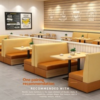 Tables et chaises de restaurant, ensemble de banquettes de café, sièges modernes, solides, écologiques et faciles à nettoyer pour les salons de thé et les restaurants de nouilles