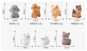 Figuras de animales de resina de dibujos animados, conjunto de estatuillas de <span class=keywords><strong>perro</strong></span> de juguete, Labrador, samoyedo, Pomerania, Bulldog, Shiba Inu, <span class=keywords><strong>Mastín</strong></span> Tibetano - Product Image 2