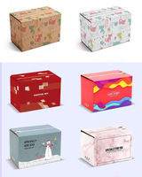 Boîtes cadeaux rigides faites à la main avec fermeture éclair personnalisée, boîtes d'expédition en carton auto-scellantes, cartons d'emballage imprimés en couleur