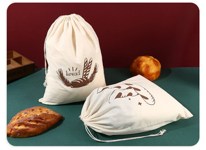 Bolsas de Almacenamiento de Pan Ecológicas Personalizables, Tamaño Grande y Mediano, Reutilizables, Reciclables, de Algodón y Lino, con Impresión de Logotipo Personalizado - Product Image 5