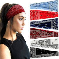 Bandeau de sport unisexe HUIXIN Europe et États-Unis, imprimé yoga, élastique, style bohème, large, pour maintenir les cheveux