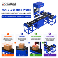 Nueva Máquina de Pesaje de Alta Precisión con Escaneo Estático DWS, Clasificación, Dimensionamiento, Lectura de Códigos de Barras, 6 Puertos, Capacidad de 100g-15kg, 3000/h