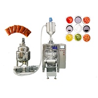 Machine d'emballage automatique de liquides à soufflet d'éléphant, machine de remplissage verticale de sachets à 3 ou 4 soudures latérales pour sauces, miel et huile