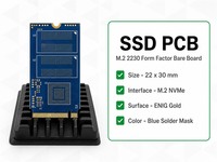 Fabricant de cartes PCB SSD, OEM personnalisé, PCB multicouche nu, stockage SSD, finition Gold Finger, assemblage PCBA, NVMe