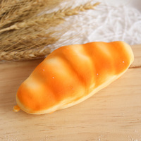 Bola Roti Panggang Lembut dan Empuk, Mainan Anti-Stres, Tekstur Realistis Seperti Makanan, Bahan PU, Slow-Rebound, untuk Anak Perempuan