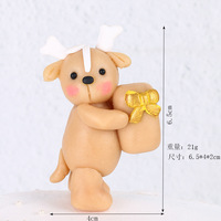 Neues Design Weihnachts-Kuchenaufsatz aus Polymer Clay Material Kuchendekoration Zubehör Weihnachts-Kuchendekoration