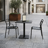 Support pour Commandes en Gros : Ensemble de Mobilier d'Extérieur Personnalisé en Aluminium pour Patio, Jardin, Bar, Bistro, Balcon - Table Carrée et Chaises