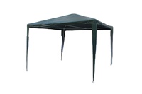 Tonnelle portable 3x3m en acier noir pour jardin, avec moustiquaire et parois latérales zippées, idéale pour patio et extérieur