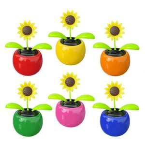 Autocollant de Voiture Tournesol Solaire Multicolore à Tête Mobile, Accessoires de Décoration Intérieure et Ornements Automobiles - Product Image 1
