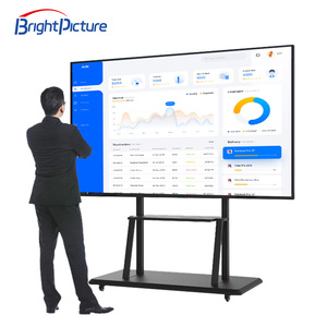 Écran tactile interactif intelligent tout-en-un 75 pouces 4K, tactile IR 20 points, caméra 48MP, Android Windows Intel I3, enseignement en classe - Product Image 1
