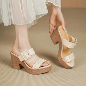 Sandalias Planas Retro de Verano con Punta Abierta, Estilo Coreano, Transpirables, de Piel de Oveja, con Cordones y Suela de Esponja Antideslizante - Product Image 3