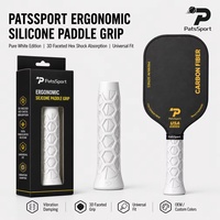 PATSSPORT Housse de poignée universelle en silicone pour raquette de pickleball, hexagonale, durable, élastique, protectrice, confortable et respirante