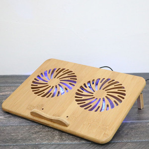 2 Quạt Làm Mát Máy Tính Xách Tay Chơi <span class=keywords><strong>Game</strong></span> 15.6Inch Tấm Làm Mát Máy Tính Xách Tay Bằng Tre Đế Máy Tính Xách Tay - Product Image 1