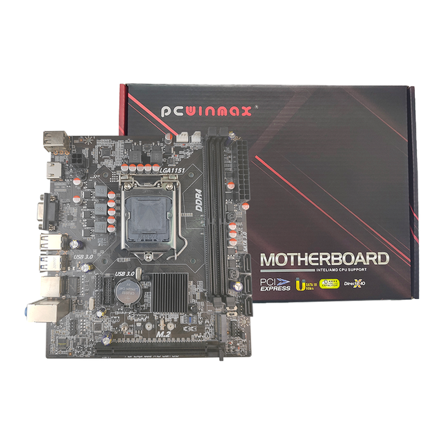 PCWINMAX H110 LGA1151 Desktop Motherboard Micro ATX DDR4 Maximum RAM Capacity 64 GB for 6th 7th Gen I3 I5 I7