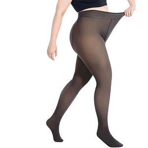 Leggings d'hiver Nay1il en polaire, nylon et élasthanne, taille haute, unis, sans coutures, respirants, grande taille, extensibles, décontractés, pour le sport - Product Image 2