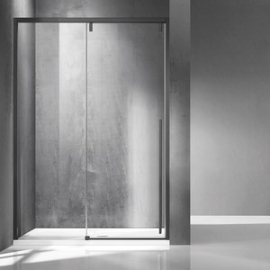 Kamalu KSA4000GM Porta Doccia Scorrevole Moderna Senza Telaio 130cm in Acciaio Grigio Spazzolato 6mm per Bagno Hotel Villa Acciaio Inossidabile 10mm - Product Image 2