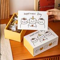 Boîte cadeau portable avec poignée, imprimé chiot mignon, vide, pour emballage de biscuits, bonbons et confiseries