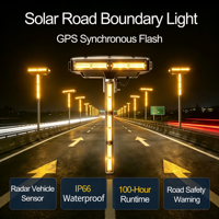Lampe de signalisation routière solaire à détection radar par flash synchrone GPS pour poteau d'autoroute