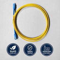 Cordon de brassage fibre optique monomode simplex SC/UPC-SC/UPC G657A1 LSZH PVC, insensible aux plis, pour réseaux de télécommunications et informatiques