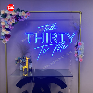 RGB Light Neon Words Led Sign Talk Thirty to Me para eventos Decoraciones para fiestas - Product Image 6
