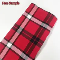 Sunplustex ücretsiz örnek TR İskoçya klasik kırmızı siyah streç çek kareli ipliği boyalı bengaline kumaş pantolon ve tayt
