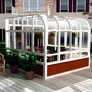 Cadre moderne d'alliage d'aluminium de véranda de stratifié gâché avec le toit en verre trempé pour résidentiel - Product Image 3