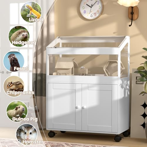 Sang Trọng Hiện Đại Gỗ Lồng Cho Động Vật Nhỏ Thỏ Guinea Pig <span class=keywords><strong>Hamster</strong></span> Hedgehog Lưu Trữ Tủ Với Nút Đóng Cửa Mô Hình Rắn - Product Image 2