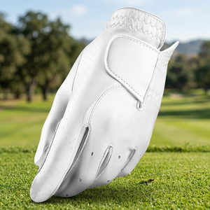 Gant de golf blanc en cuir véritable pour main droite, antidérapant, à enfiler, équipement de sport unisexe - Product Image 2