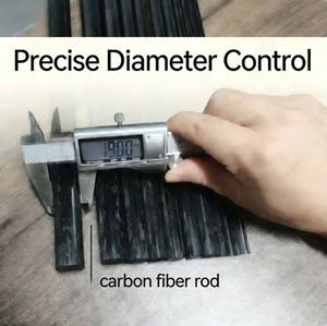 Стержни из углеродного волокна с эпоксидной смолой, различных диаметров (от 5 мм до 12,7 мм), длиной 2000 мм, черные, глянцевые/матовые, XR - Product Image 4