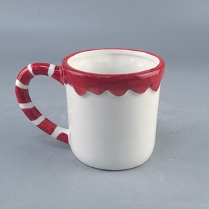Tazas Navideñas con Diseño de Hombre de Jengibre en Relieve, Tazas de Cerámica Pintadas a Mano, Tazas de Agua para Parejas - Product Image 4