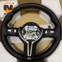 Volant de direction en cuir lisse perforé de luxe avec surpiqûres noires à 3 branches pour F10 F20 F30 F80 E90