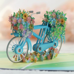 Biglietto d'<span class=keywords><strong>Auguri</strong></span> 3D Pop-up Festivo Creativo con Design Floreale, Realizzato a Mano in Carta Ecologica, per Ringraziamenti e <span class=keywords><strong>Auguri</strong></span> di <span class=keywords><strong>Compleanno</strong></span> - Product Image 1