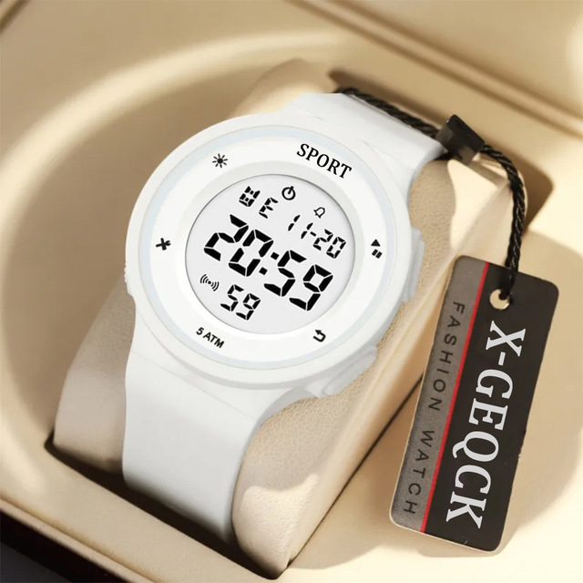 Student Electronic Watch Hot Selling LED Display Electronic Watch, Digital Multifunctional Night Light Luxury Sports Watch