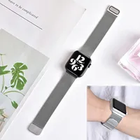 Bracelet magnétique Milanese Loop pour Apple Watch S12 11 10 9 8 7 6 5 SE, bracelet en acier inoxydable IWatch 40 mm 44 41 45 42 46 38 49 mm