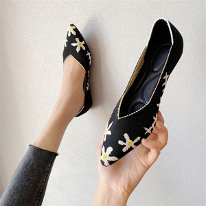 Mocassini Slip-on con Punta Affusolata in Maglia Volante, <span class=keywords><strong>Scarpe</strong></span> Basse Eleganti con Stampa Leopardata a Quadri, <span class=keywords><strong>Ballerine</strong></span> da Passeggio - Ingrosso Fabbrica OEM - Product Image 6