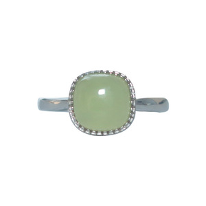 Women's Geometric Artificial Jade Ring Bezel Setting Sugar Cube Design Gift Jewelry JZ-087 - Product Image 5