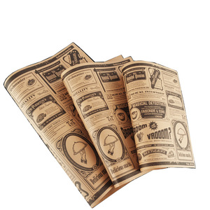 Hojas de <span class=keywords><strong>papel</strong></span> Deli a prueba de aceite impresas personalizadas <span class=keywords><strong>Papel</strong></span> <span class=keywords><strong>encerado</strong></span> Envoltura de alimentos <span class=keywords><strong>Papel</strong></span> desechable marrón de grado alimenticio a prueba de grasa - Product Image 6