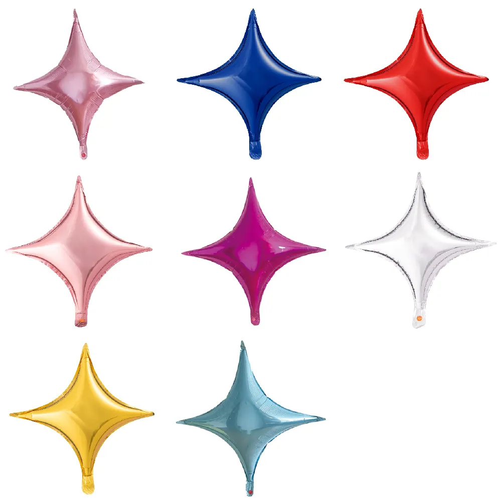 18 30 pollici Star point Quadrangular Doji Star Foil Balloons elio Baby Birthday Party Decor Shape Decor Mylar Balloon