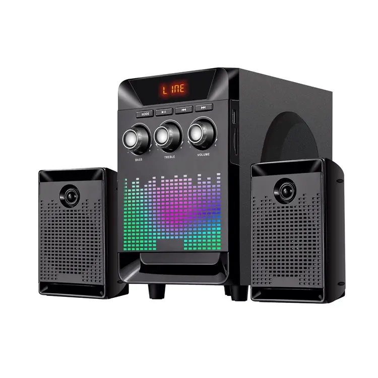 2022 Hot Selling 2.1 Kanalen Super Bass Sound Speaker Thuisbioscoop Systeem Home Luidspreker Met Bt Fm Sd Aux Afstandsbediening