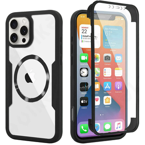 <span class=keywords><strong>Coque</strong></span> de téléphone magnétique 360° transparente intégrale <span class=keywords><strong>avant</strong></span> et arrière pour <span class=keywords><strong>iPhone</strong></span> 17 16 15 <span class=keywords><strong>11</strong></span> 12 13 14 <span class=keywords><strong>Pro</strong></span> <span class=keywords><strong>Max</strong></span> avec protection d'écran en silicone et acrylique - Product Image 1