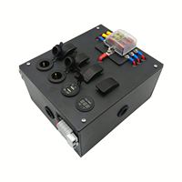 Boîtier de commande compact pour caravane 4x4, alimentation 12V DC, panneau de commande pour auvent avec connecteur d'alimentation et prise USB