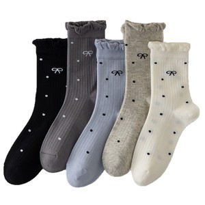 Calzini in cotone stile bubble per ragazze con graziosi pois. Calzini in Cotone per Studenti con Tacco Alto per Inverno <span class=keywords><strong>e</strong></span> Autunno - Product Image 5