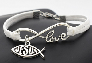De moda infinito amor con Jesús encantos colgante trenzado <span class=keywords><strong>pulsera</strong></span> de la <span class=keywords><strong>amistad</strong></span> de Jesús pulseras - Product Image 3