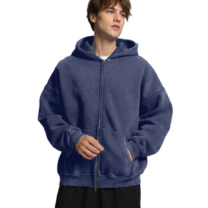 Heavyweight Men's Zip Up Hoodie Oversized Fit Custom Design Cotton Fleece OEM ODM Manufacturer - Product Image 1