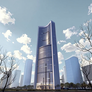 Bureaux modernes Bâtiments de salle d'exposition commerciaux de structure en acier de gratte-ciel préfabriqués en métal Entrepôt Construction préfabriquée - Product Image 1