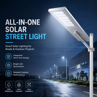 Nouveau design moderne pour éclairage de parking, lampadaire solaire LED tout-en-un en aluminium IP65 35W 40W 45W 50W 60W 70W 90W 110W