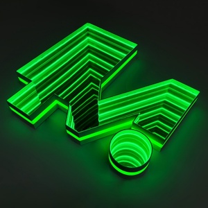 ป้ายไฟโลโก้อะคริลิค LED แบบหลายชั้น ดีไซน์ใหม่ พร้อมกระจกอินฟินิตี้ - Product Image 6