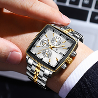 Jam Tangan Pria POEDAGAR 866 Bisnis Mewah, Jarum Bercahaya, Fashion Quartz, Tali Baja Anti Karat, Tahan Air, Reloj Montre